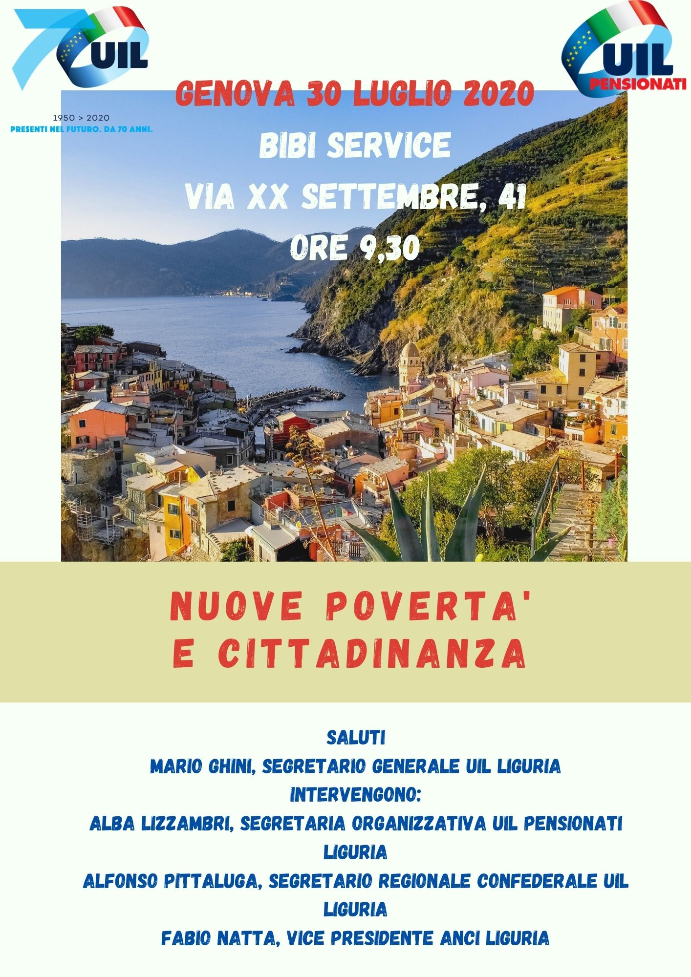 Seminario Uil Liguria-Uil Pensionati Liguria: “Nuove povertà e cittadinanza”