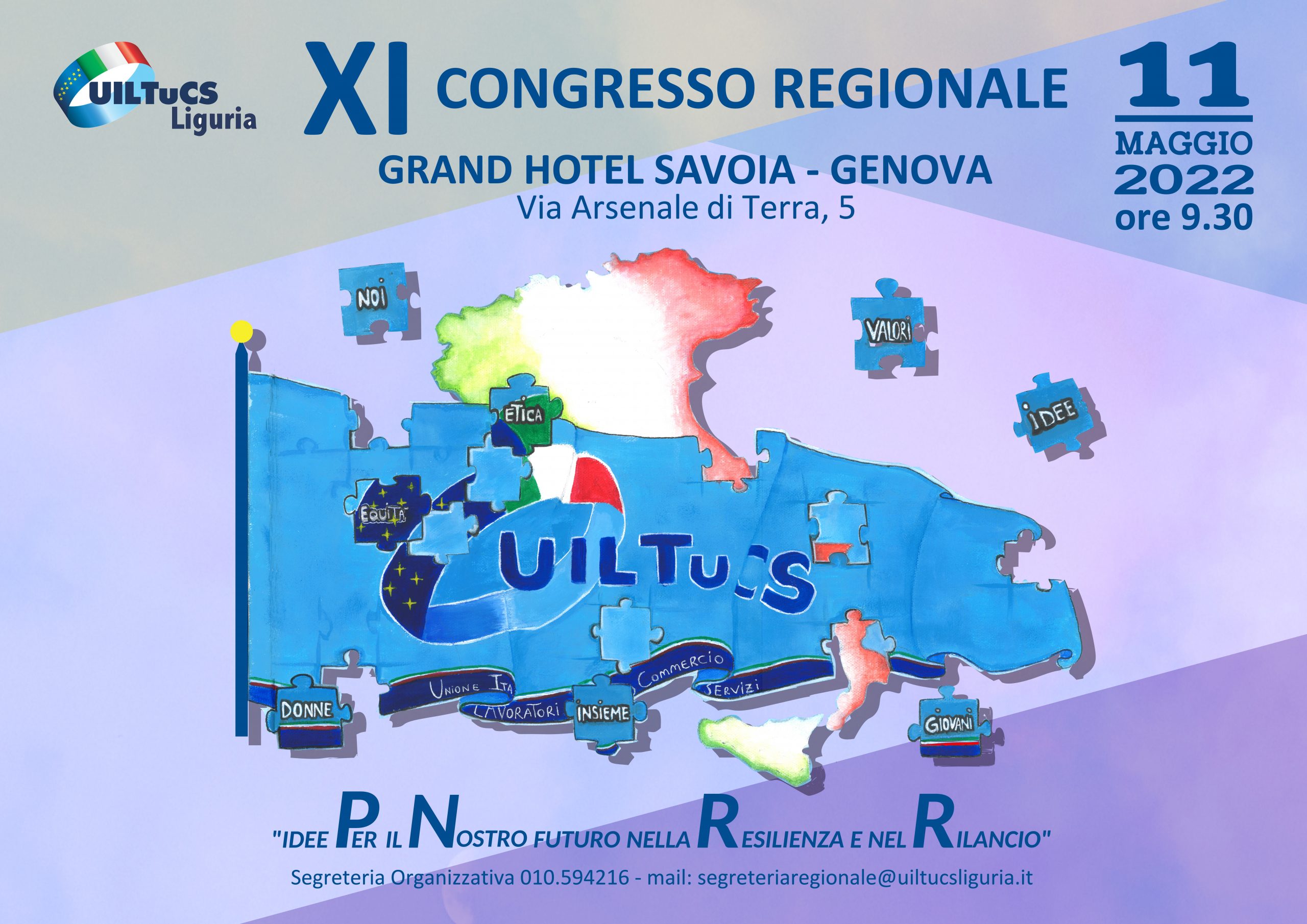 Si svolgerà l’11 maggio il XI Congresso della UILTuCS Liguria