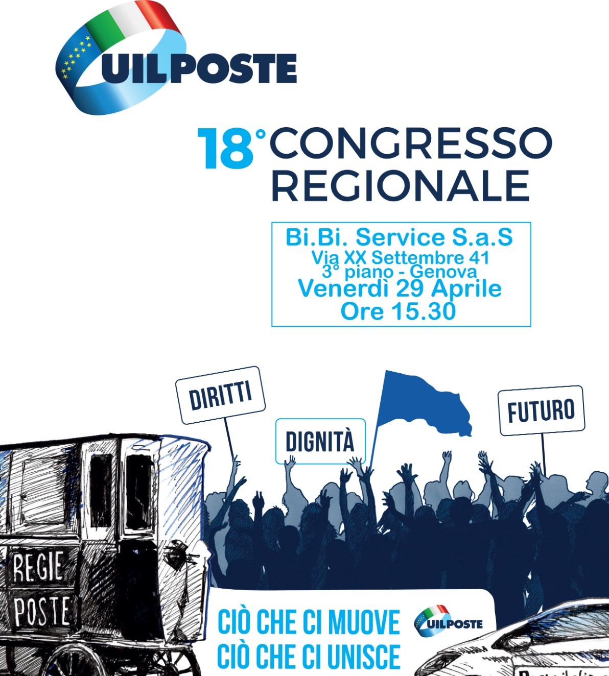 Venerdì 29 aprile il 18° Congresso della Uil Poste Liguria