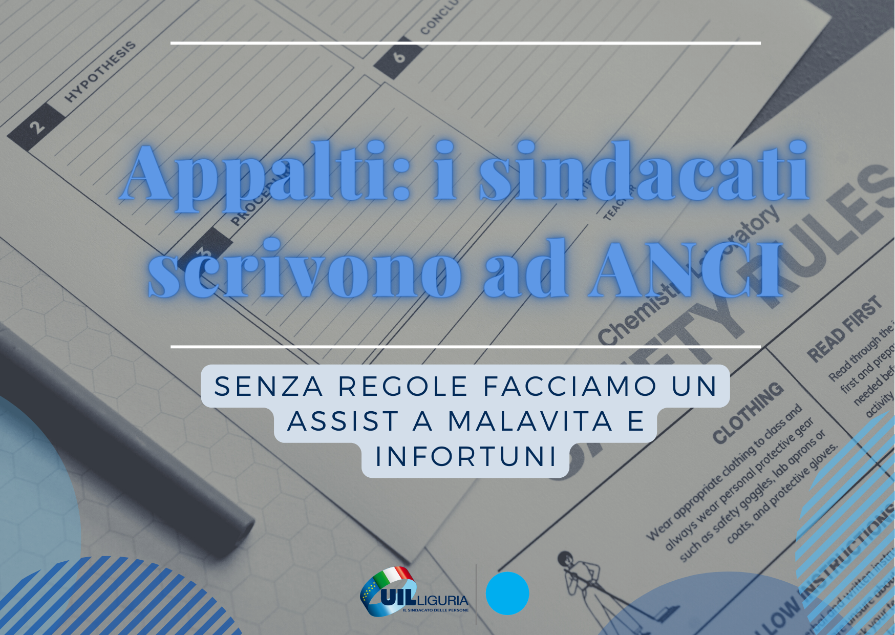 Appalti. Cgil, Cisl, Uil Liguria ad ANCI: “Senza regole il PNRR diventa un assist a malavita e infortuni”