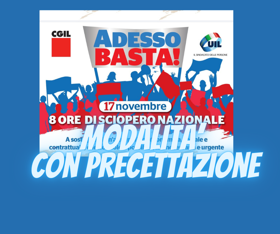 Venerdì 17 novembre sciopero Cgil e Uil nei pubblici servizi contro la Legge di Bilancio. Manifestazione a Genova e nelle province.