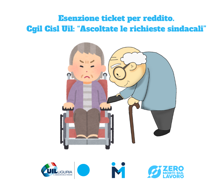 Esenzione ticket per reddito. Uil, Cisl, Cgil: “Ascoltate le richieste sindacali”