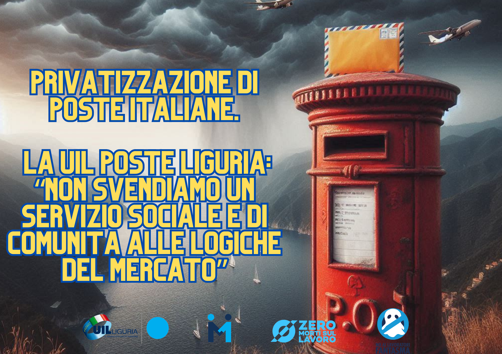 Privatizzazione di Poste Italiane. La Uil Poste Liguria: “Non svendiamo un servizio sociale e di comunità alle logiche del mercato”