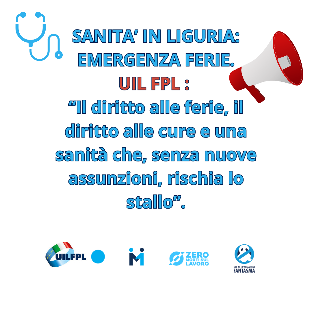 Sanità in Liguria: emergenza ferie.