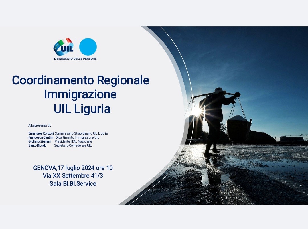 Coordinamento Regionale Immigrazione Uil Liguria con Ronzoni, Cantini, Biondo, Zignani