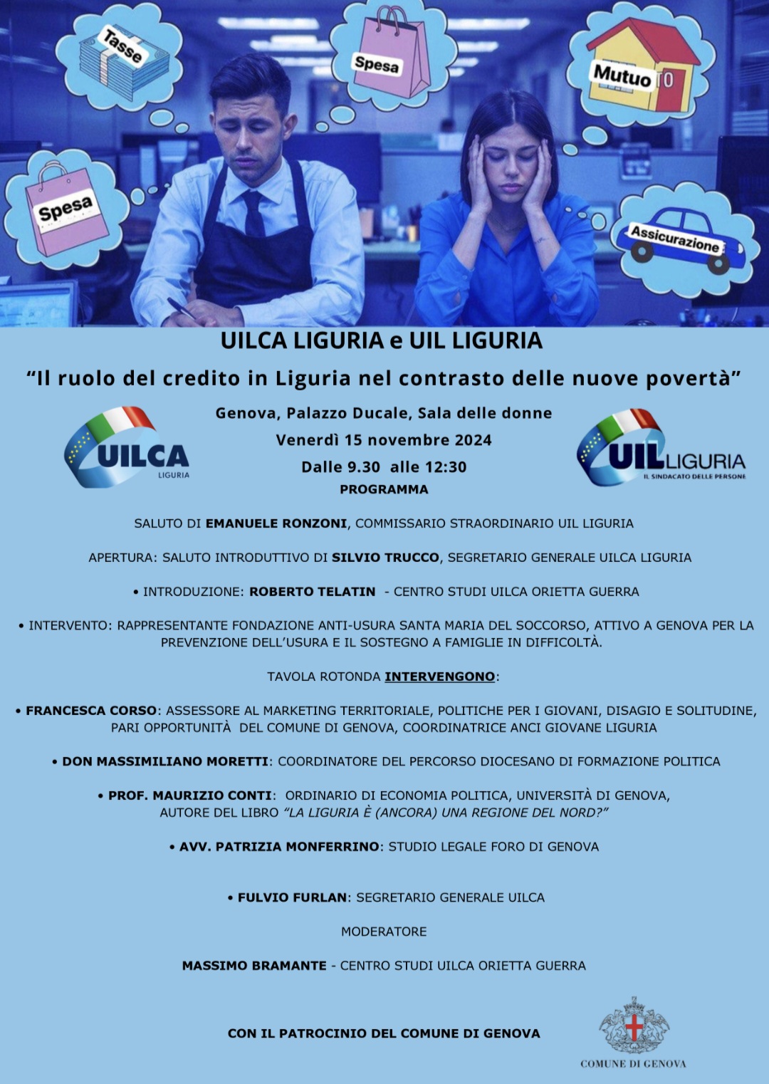 Il ruolo del credito in Liguria nel contrasto alle nuove povertà